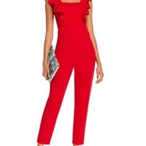 Aqua from Bloomingdale’s - Vibrant Red Ruffle Jumpsuit